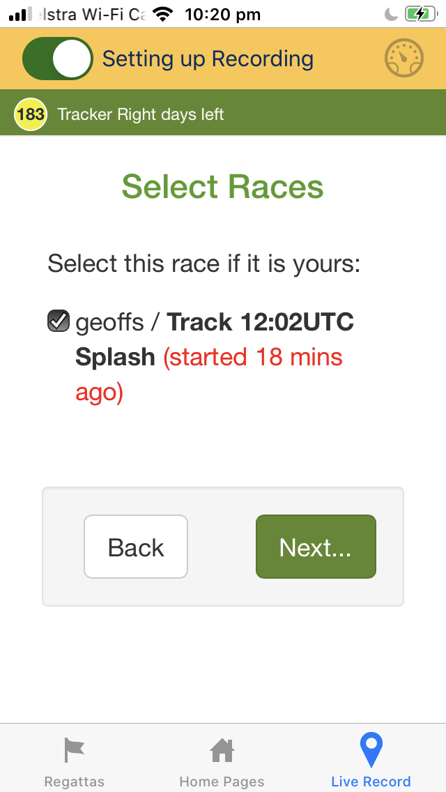 select race