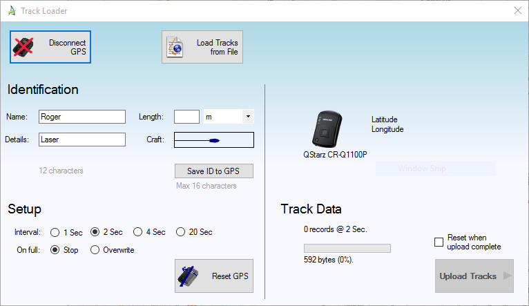 Tracker Manager Dialog