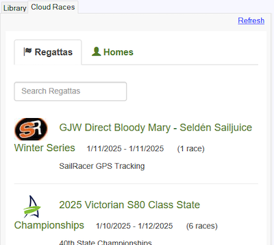 Cloud Races tab